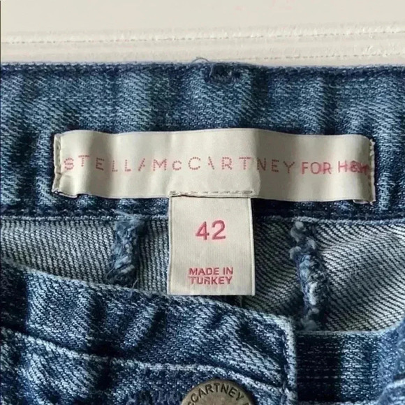 Stella McCartney x H&M med wash ankle zip low rise Zipper Pocket Skinny Jeans 6 - Picture 4 of 6